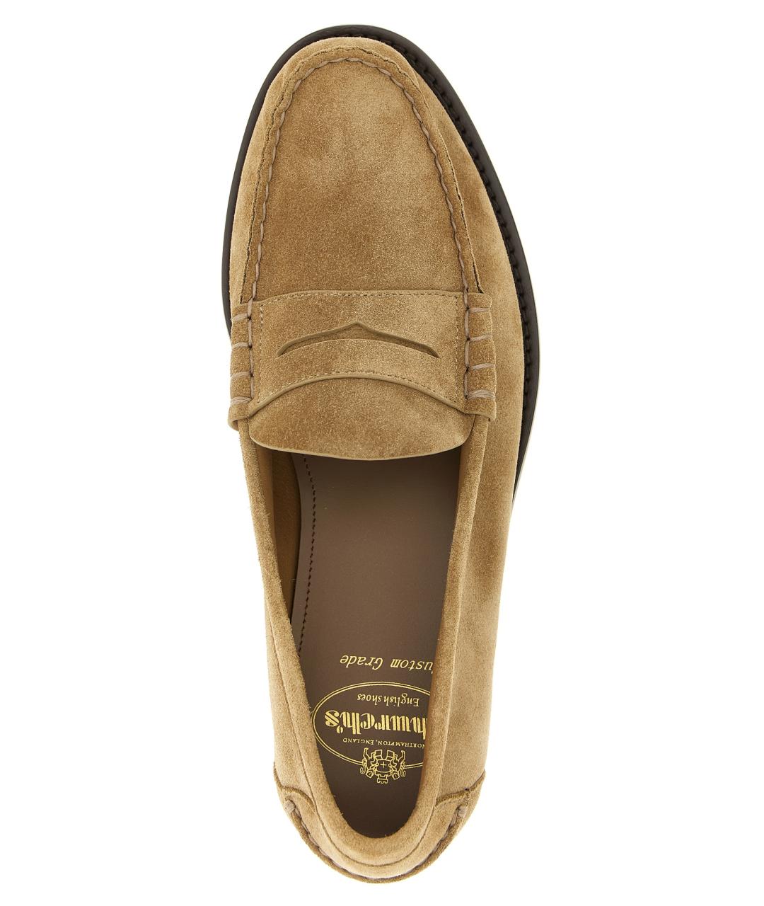 CHURCH'S Бежевые замшевые лоферы, фото 4