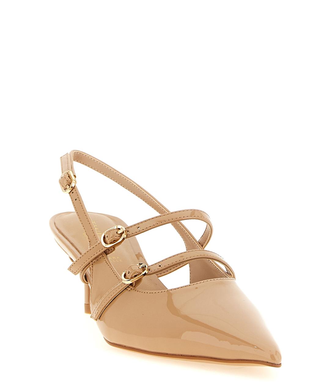 TWIN-SET Бежевые туфли из лакированной кожи, фото 2