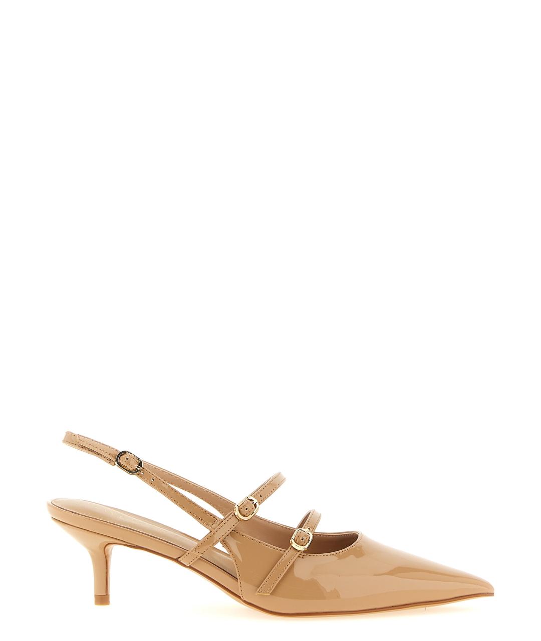 TWIN-SET Бежевые туфли из лакированной кожи, фото 1