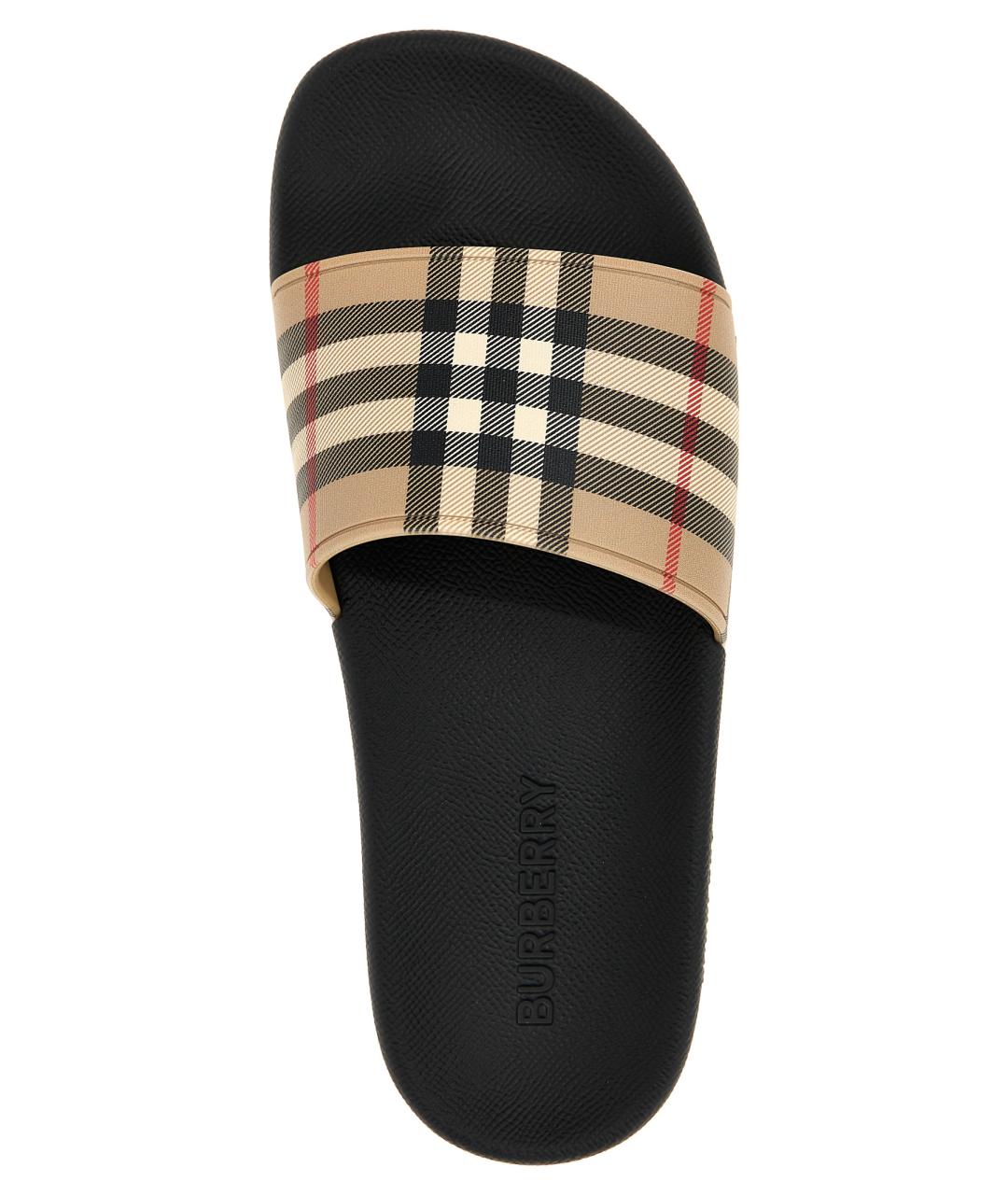 BURBERRY Бежевые шлепанцы, фото 4