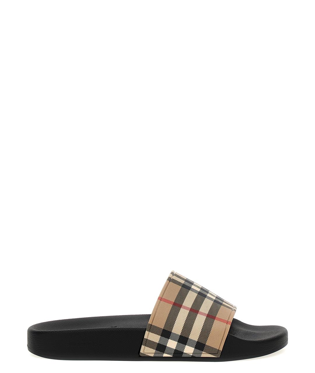 BURBERRY Бежевые шлепанцы, фото 1