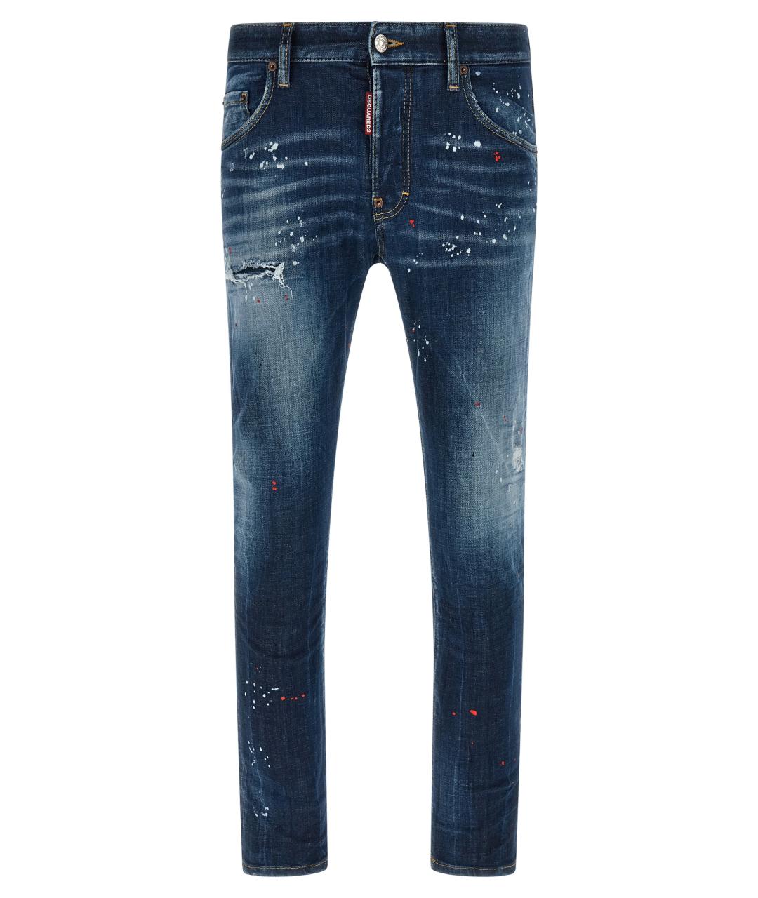 DSQUARED2 Синие хлопковые прямые джинсы, фото 1