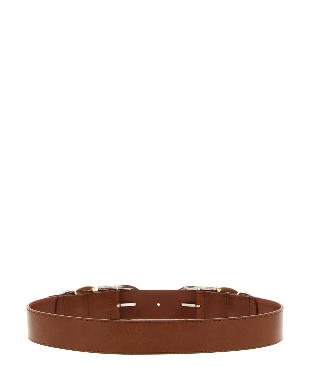 PINKO Коричневый кожаный ремень, фото 2