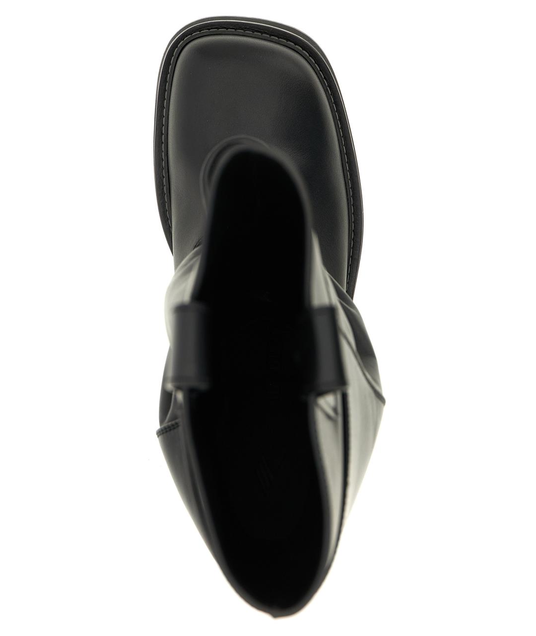 THE ATTICO Черные кожаные сапоги, фото 4