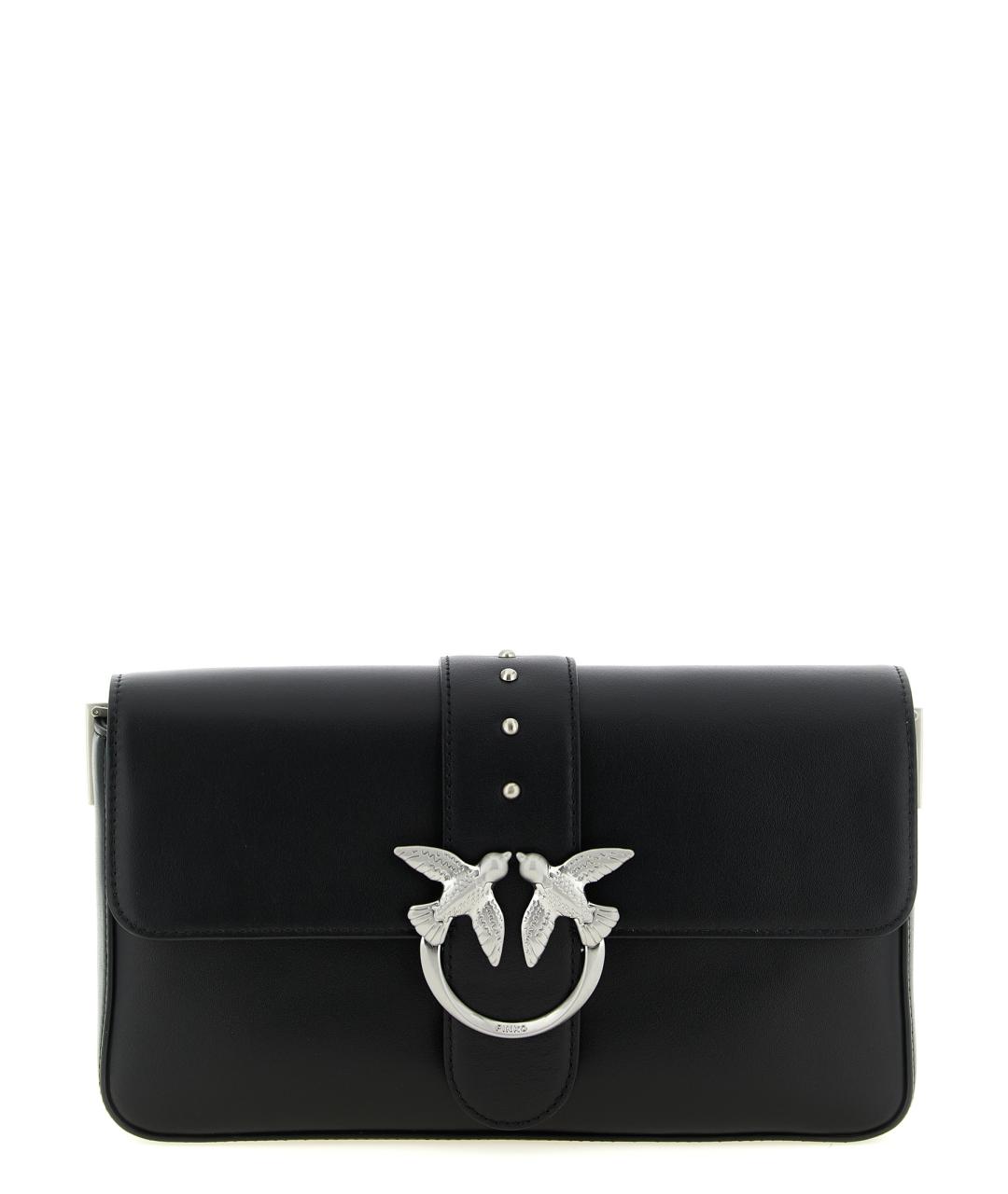 PINKO Черная кожаная сумка через плечо, фото 1