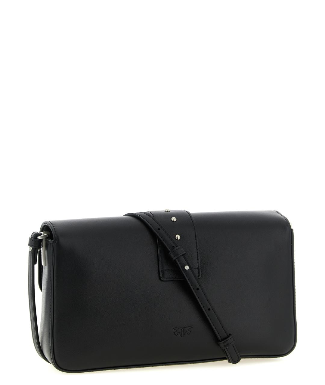 PINKO Черная кожаная сумка через плечо, фото 3