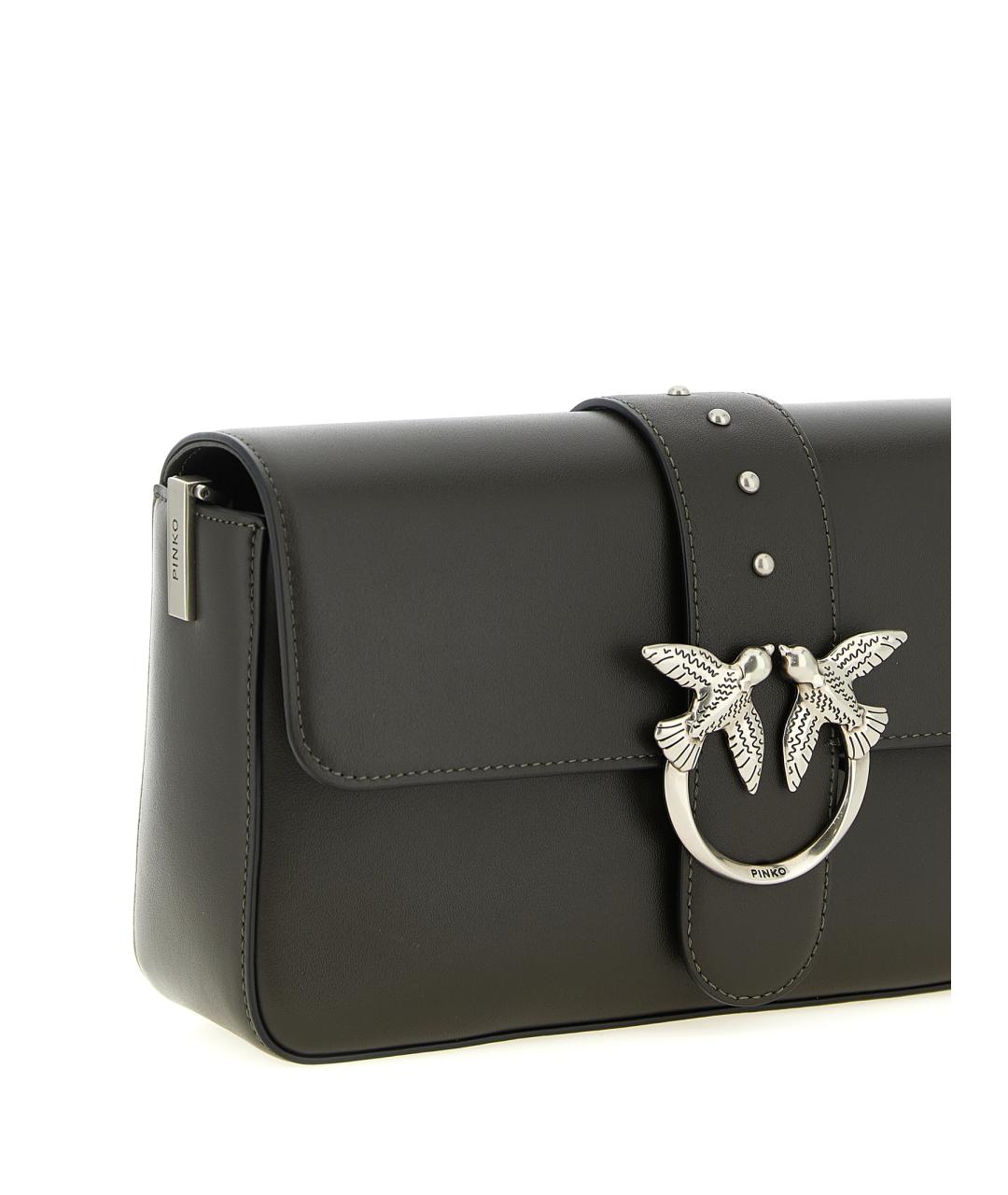 PINKO Зеленая кожаная сумка через плечо, фото 4