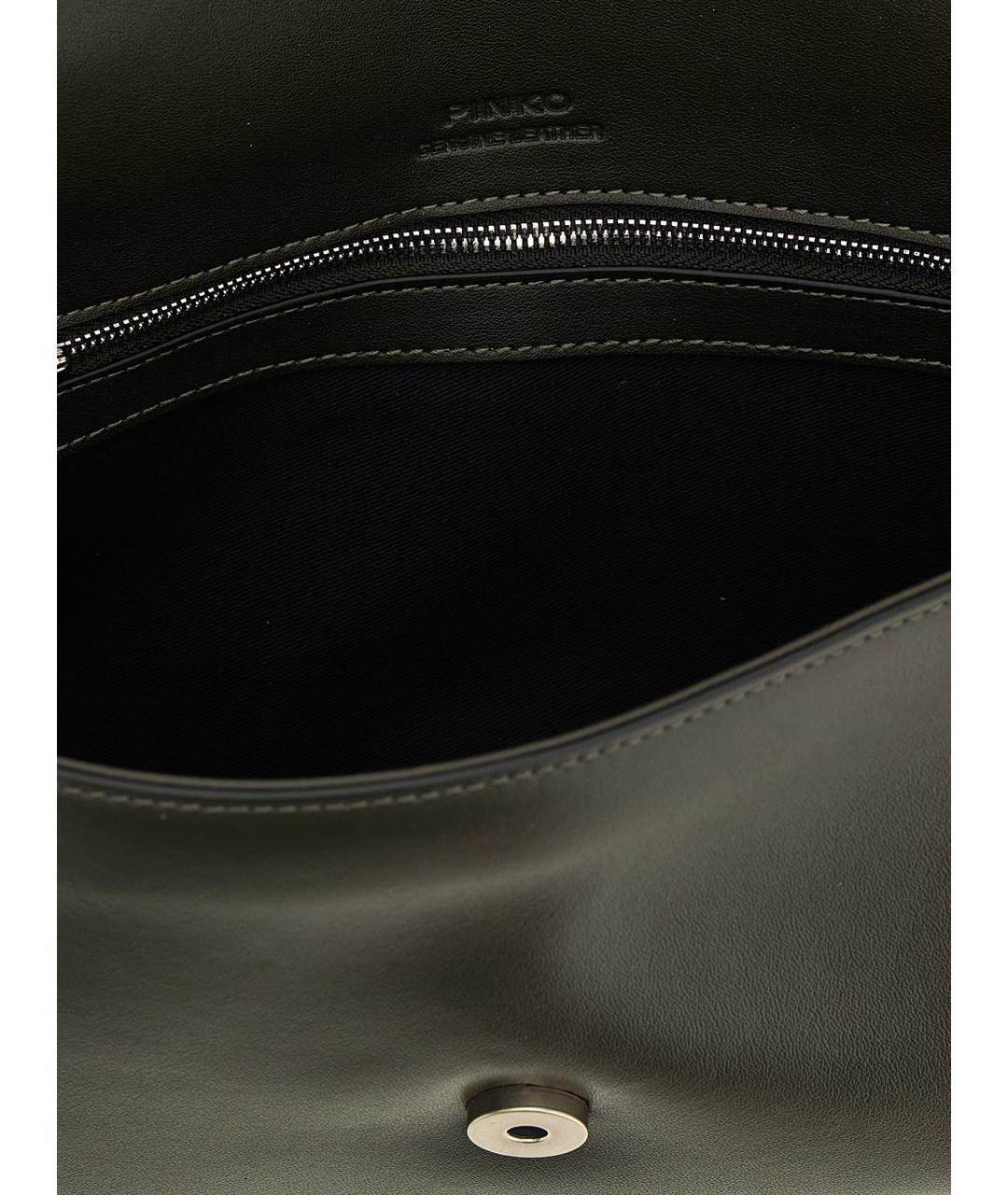 PINKO Зеленая кожаная сумка через плечо, фото 5