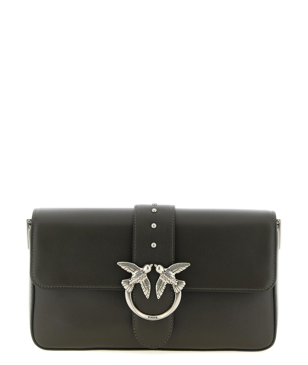 PINKO Зеленая кожаная сумка через плечо, фото 1
