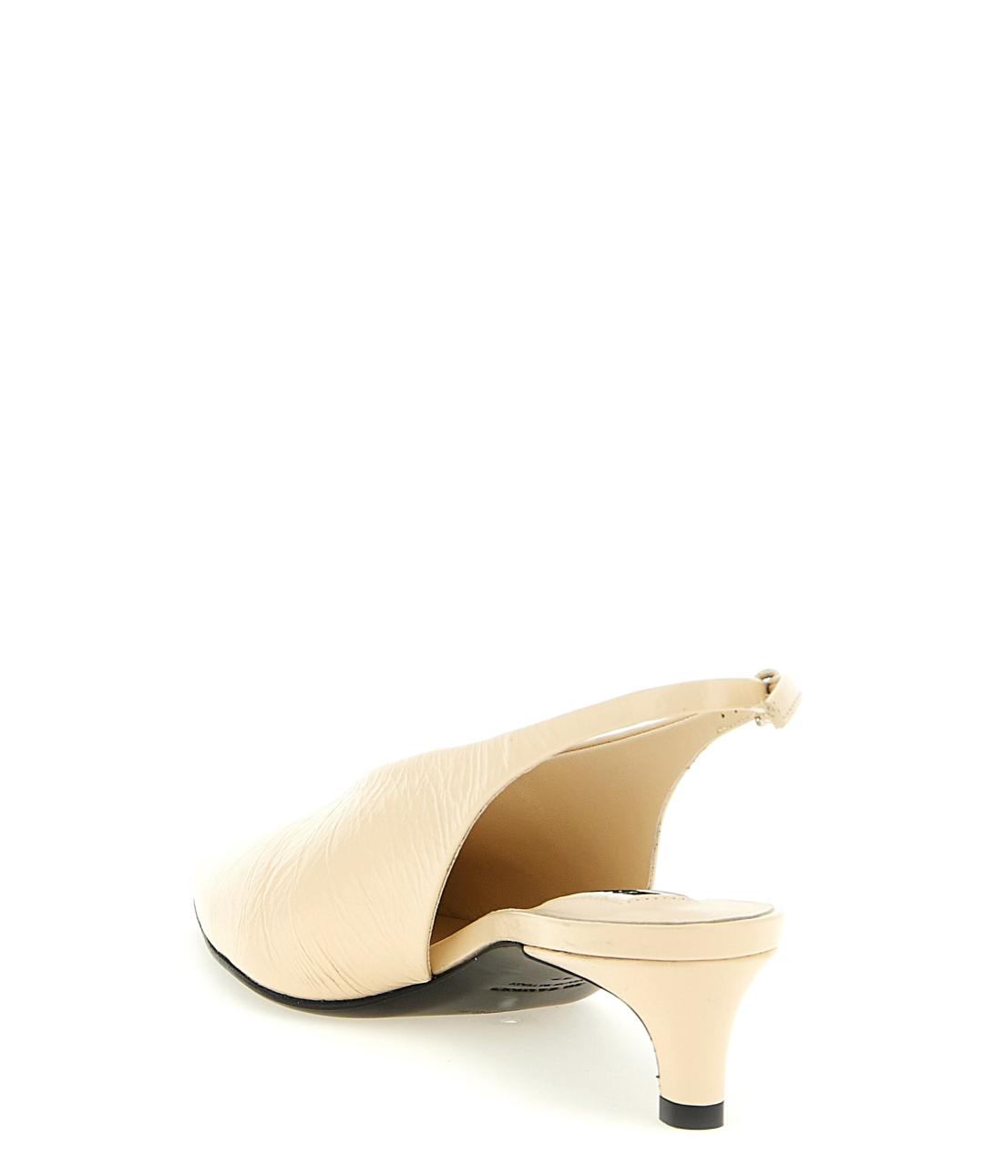 JIL SANDER Бежевые кожаные туфли, фото 3