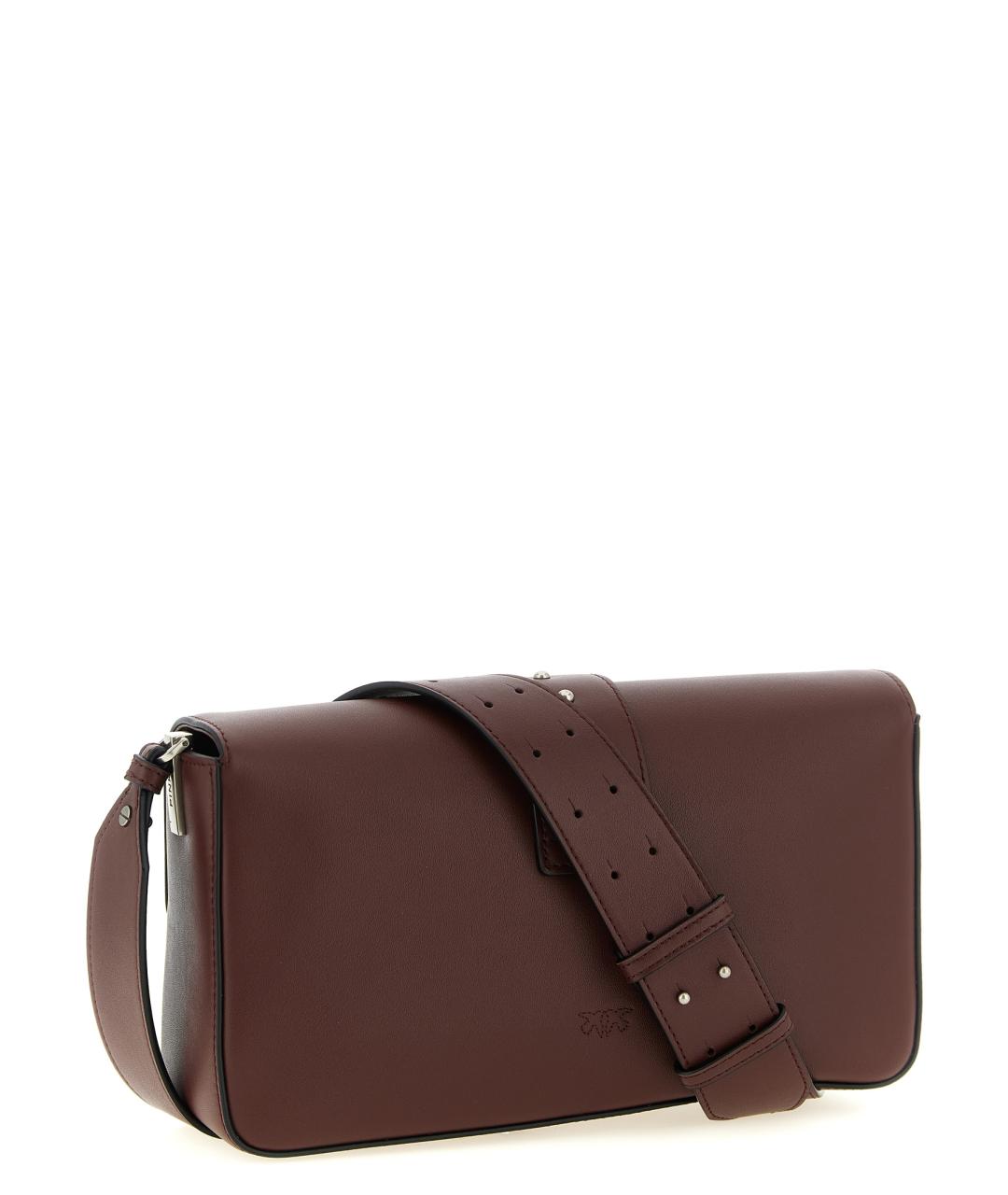 PINKO Бордовая кожаная сумка через плечо, фото 2