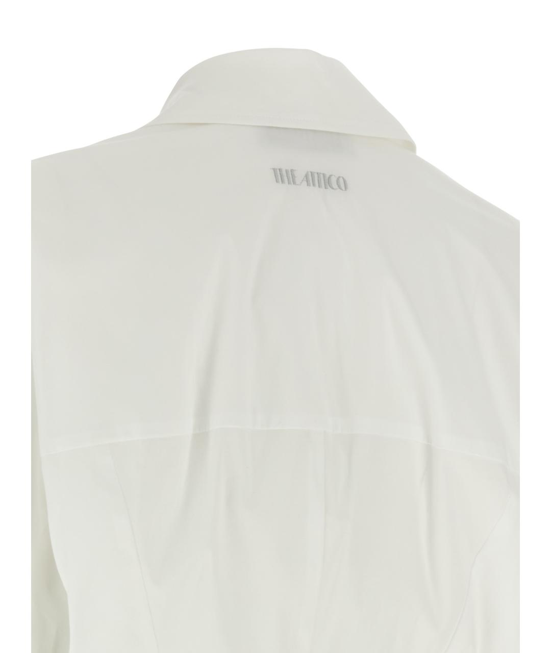THE ATTICO Белое хлопковое повседневное платье, фото 4