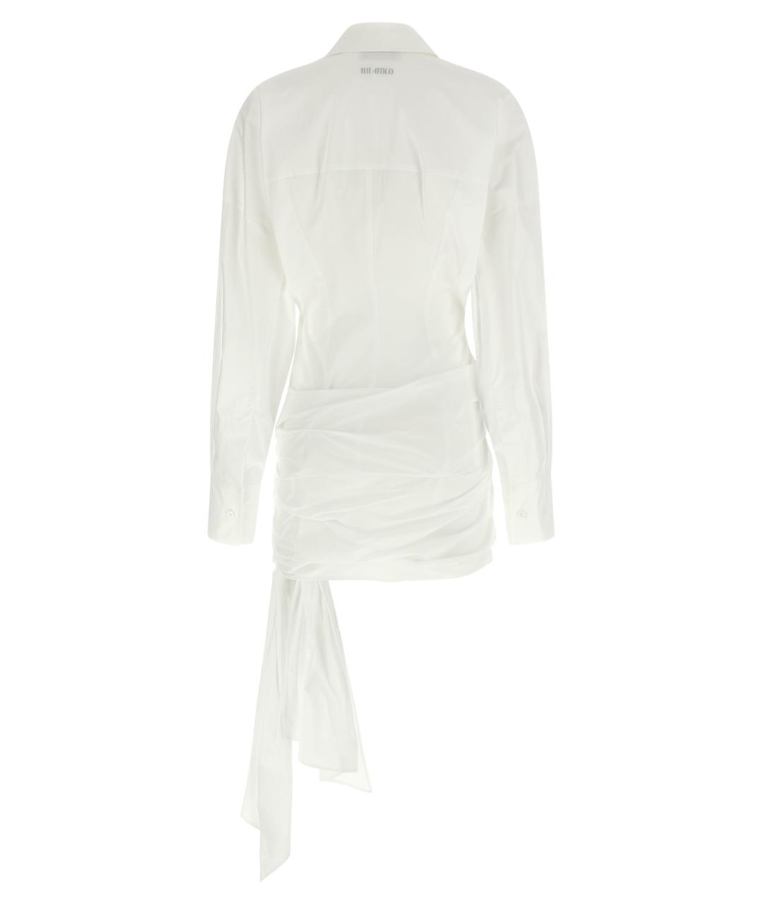 THE ATTICO Белое хлопковое повседневное платье, фото 2