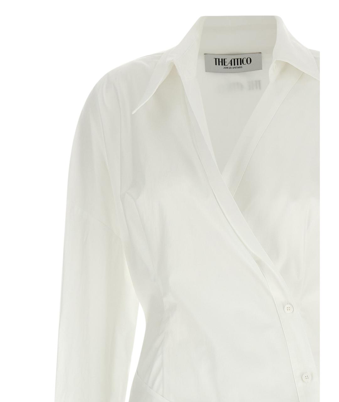 THE ATTICO Белое хлопковое повседневное платье, фото 3