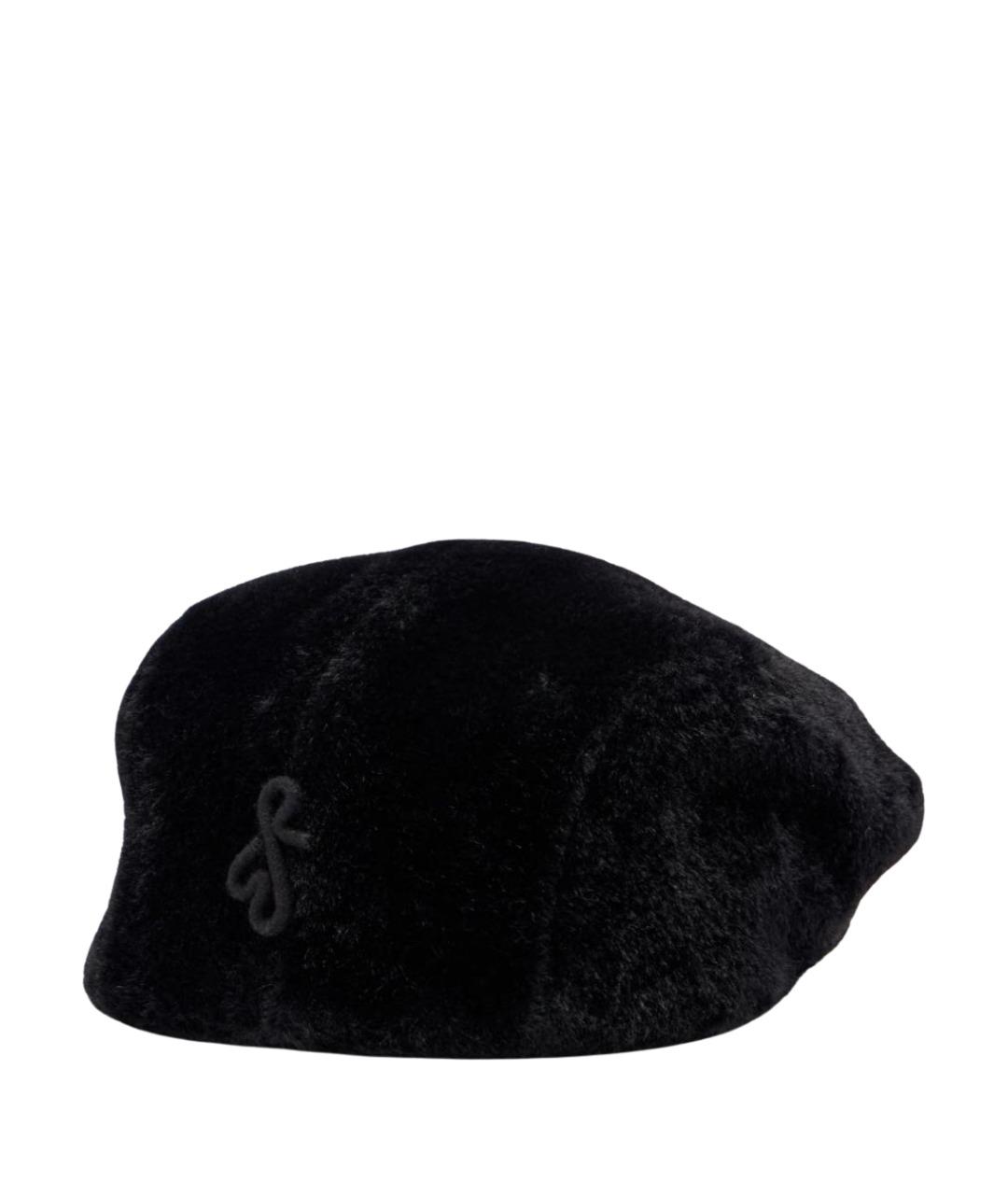 RUSLAN BAGINSKIY Черная бархатная кепка, фото 1