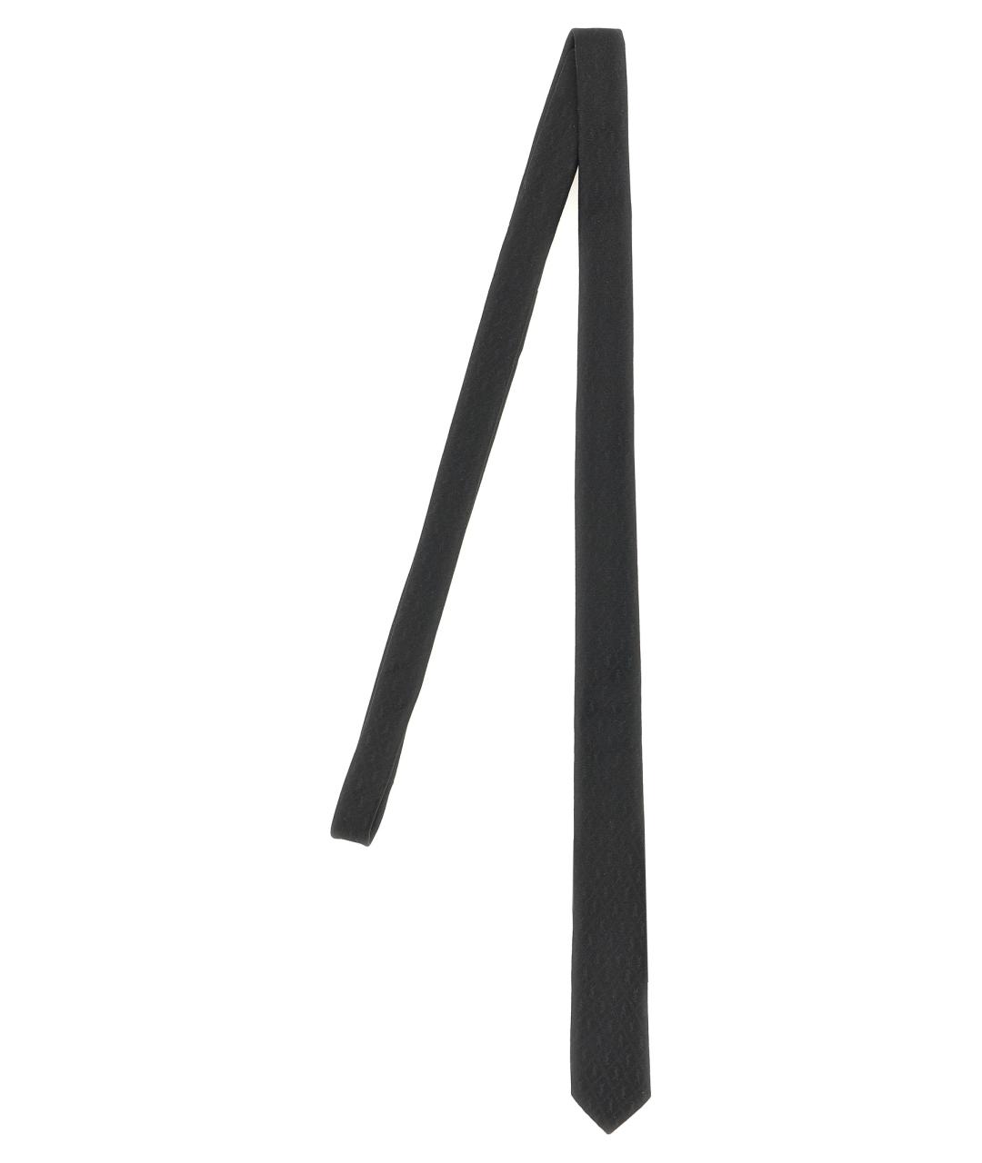 SAINT LAURENT Черный шелковый галстук, фото 1