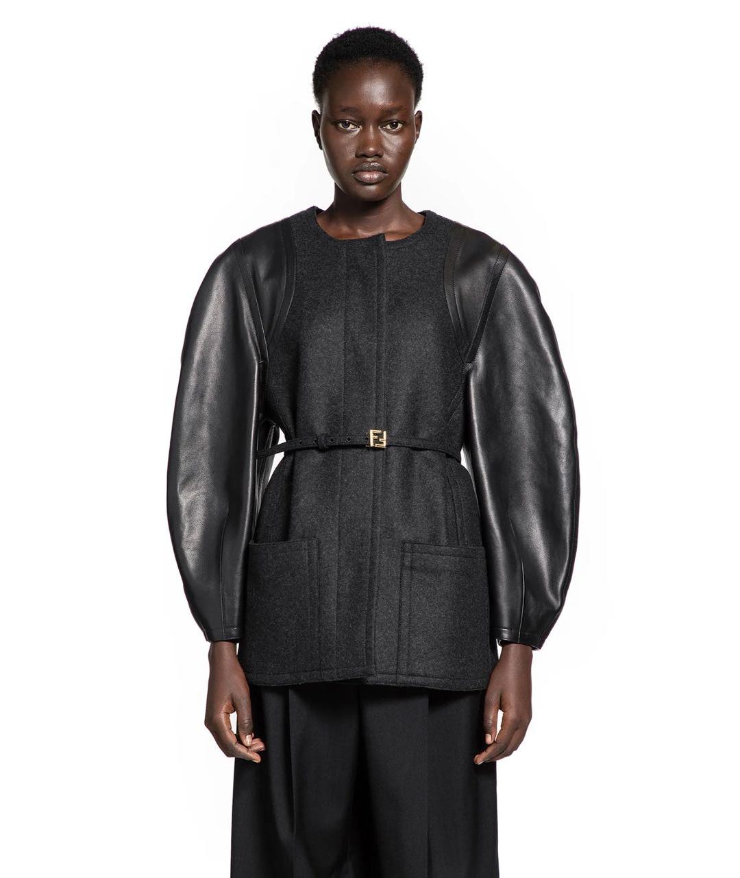 FENDI Серая шерстяная куртка, фото 3