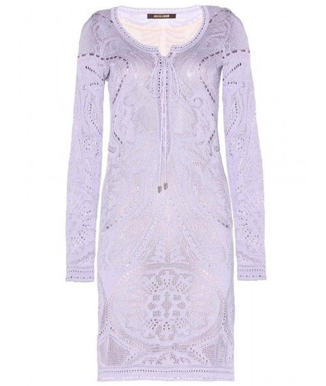 ROBERTO CAVALLI Фиолетовое вискозное платье, фото 1