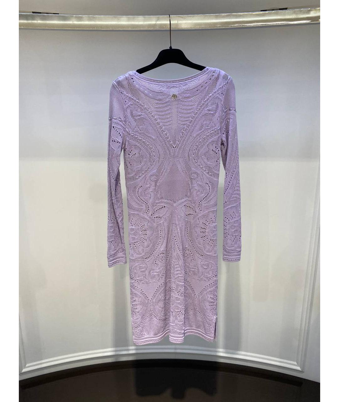 ROBERTO CAVALLI Фиолетовое вискозное платье, фото 3