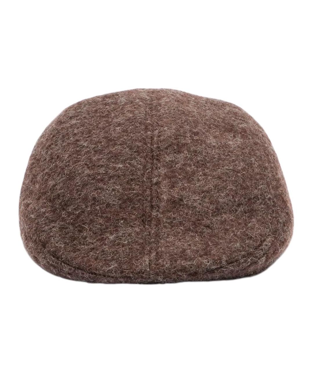 RUSLAN BAGINSKIY Коричневая шерстяная кепка, фото 2