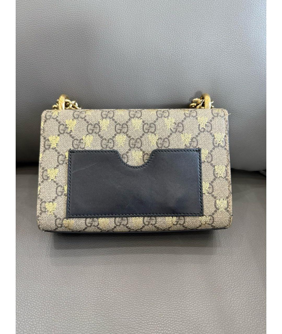 GUCCI Бежевая кожаная сумка через плечо, фото 2