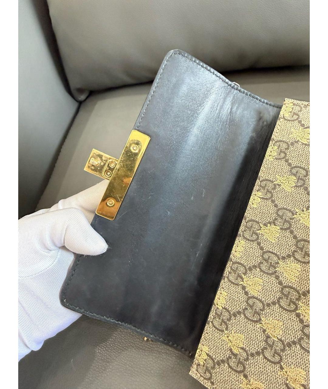 GUCCI Бежевая кожаная сумка через плечо, фото 8