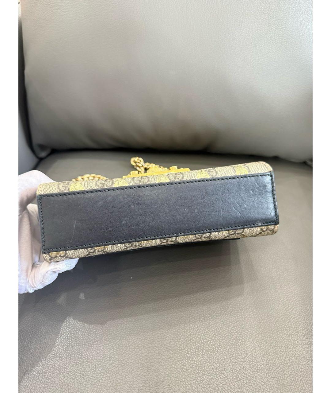 GUCCI Бежевая кожаная сумка через плечо, фото 4