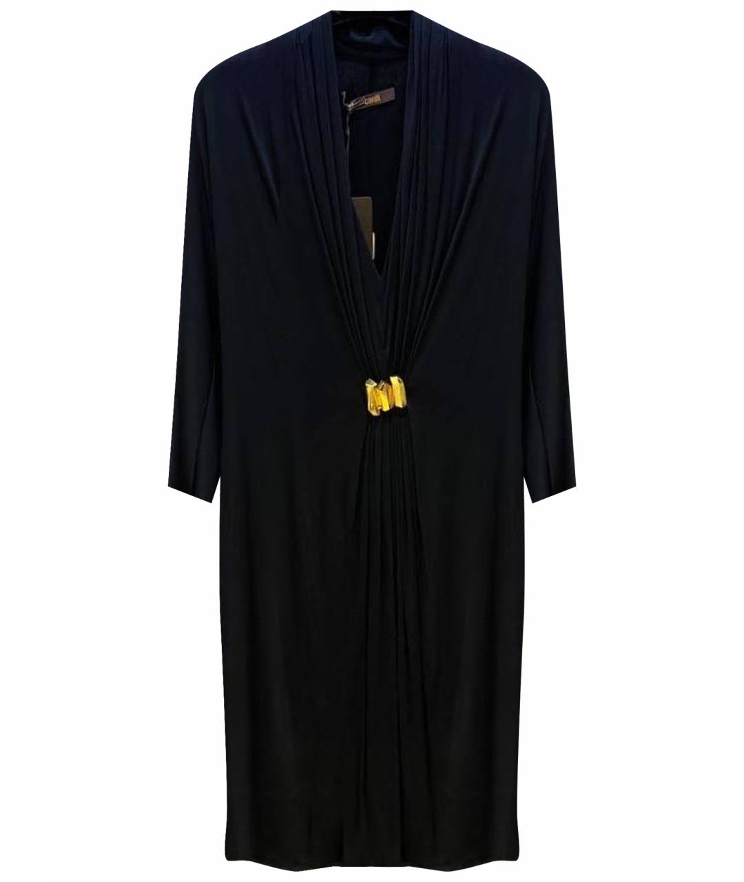 ROBERTO CAVALLI Черное ацетатное платье, фото 1