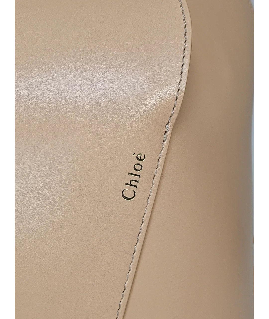 CHLOE Бежевая кожаная сумка через плечо, фото 7