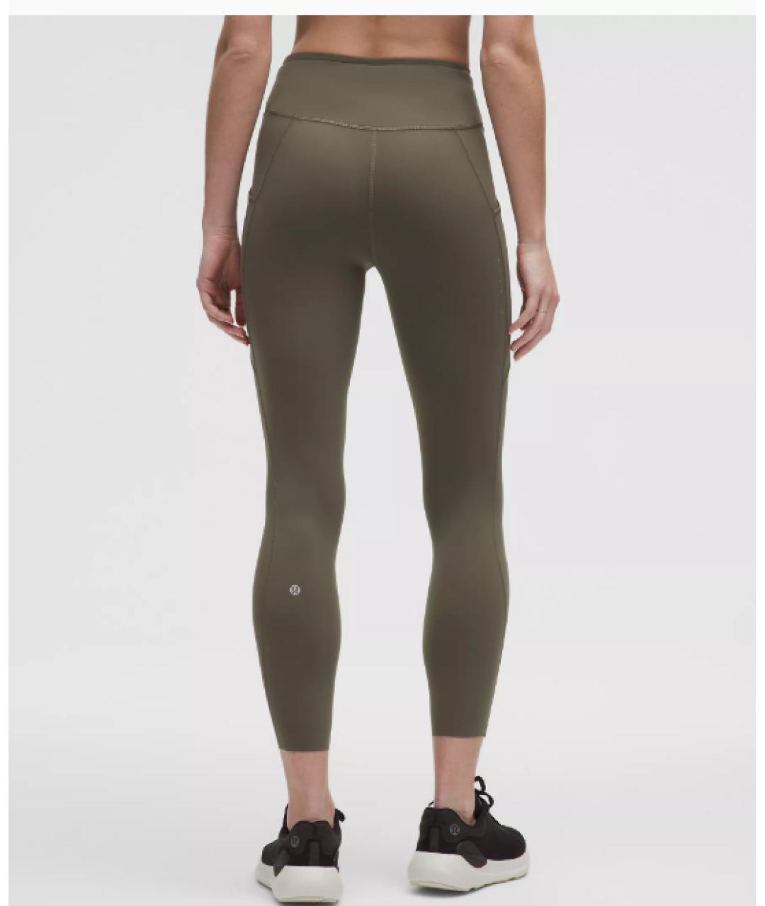 Lululemon Зеленые синтетические леггинсы и велосипедки, фото 4