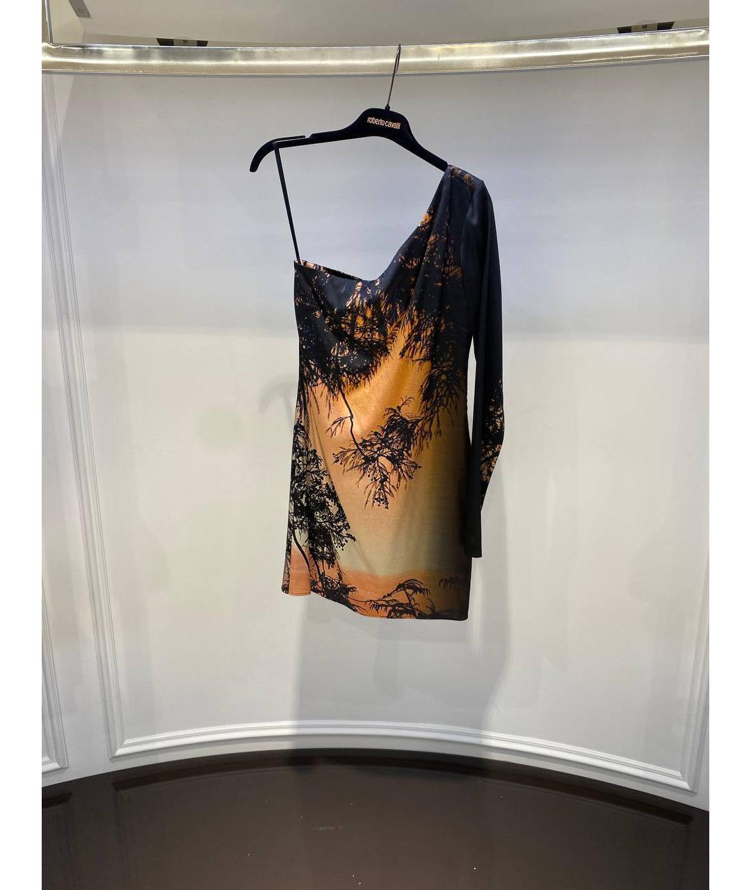 ROBERTO CAVALLI Мульти шелковое платье, фото 4