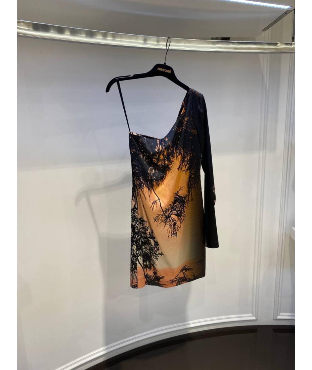 ROBERTO CAVALLI Мульти шелковое платье, фото 2