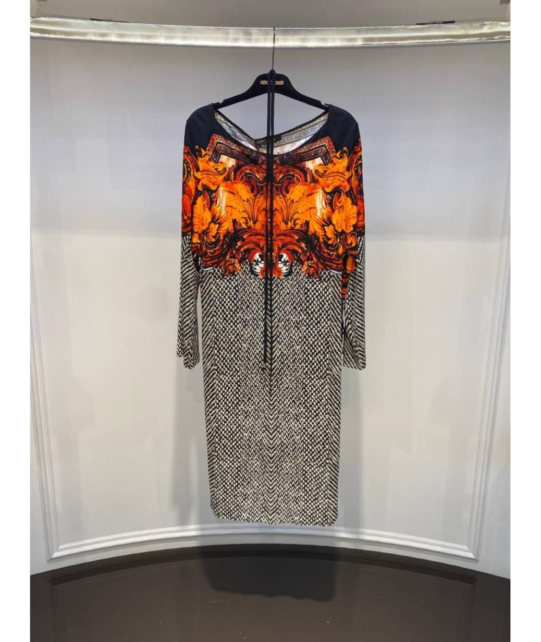 ROBERTO CAVALLI Мульти вискозное платье, фото 4