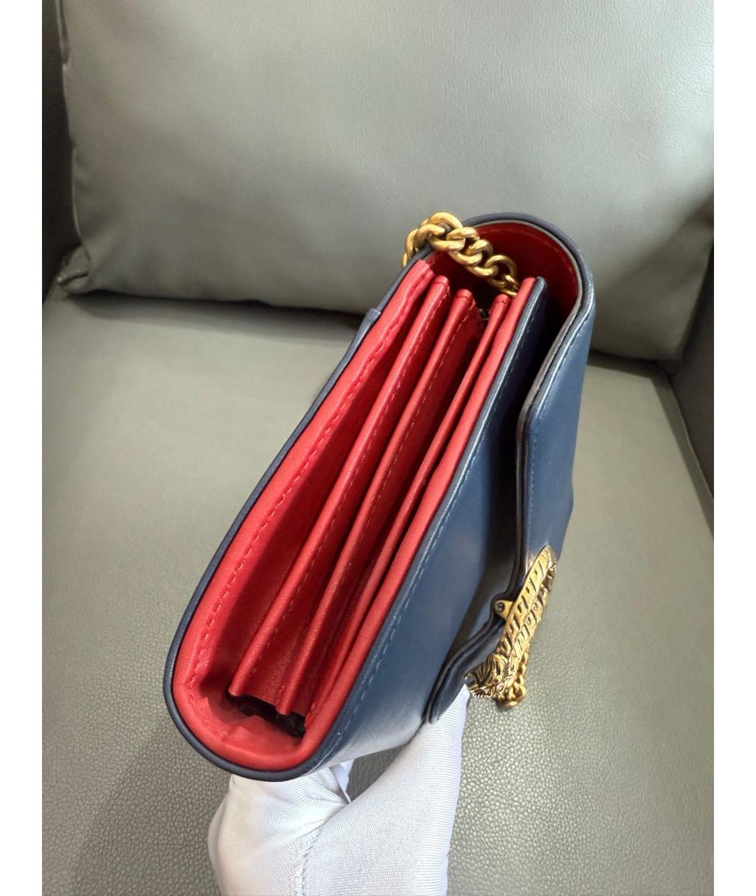 GUCCI Синяя кожаная сумка через плечо, фото 5