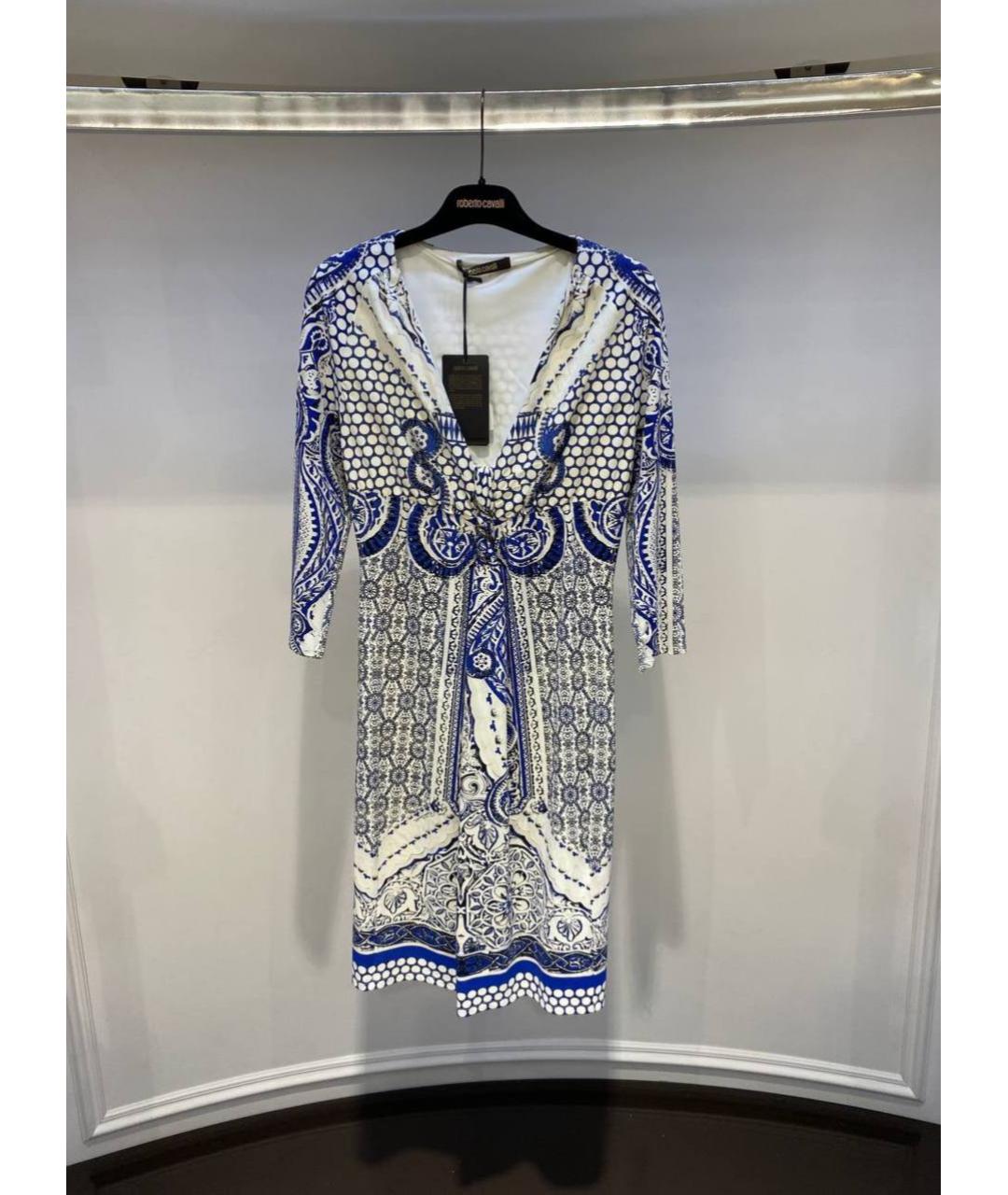 ROBERTO CAVALLI Мульти полиамидовое платье, фото 4