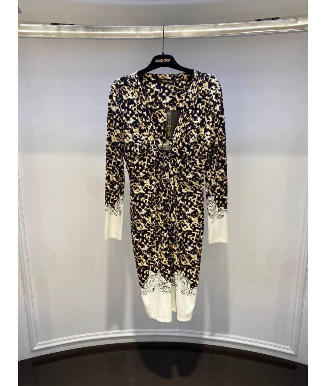 ROBERTO CAVALLI Мульти полиамидовое платье, фото 4