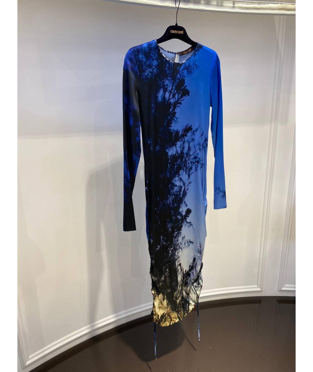 ROBERTO CAVALLI Мульти шелковое платье, фото 2