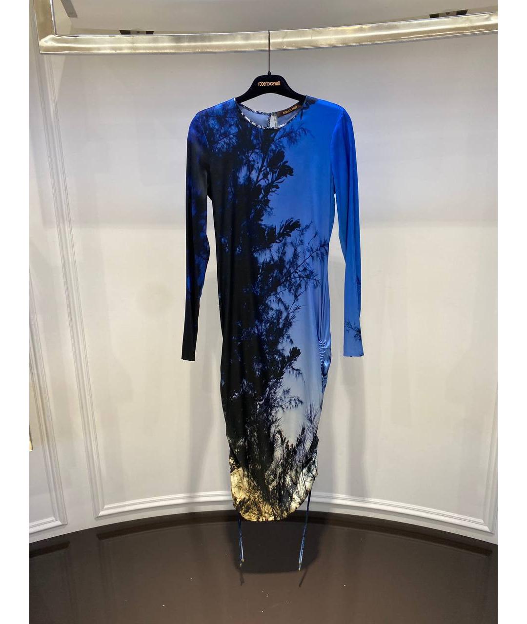 ROBERTO CAVALLI Мульти шелковое платье, фото 4