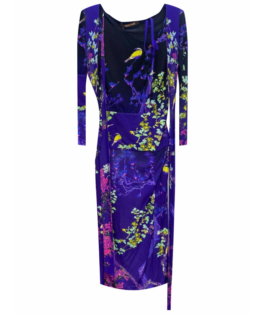 ROBERTO CAVALLI Мульти вискозное вечернее платье, фото 1