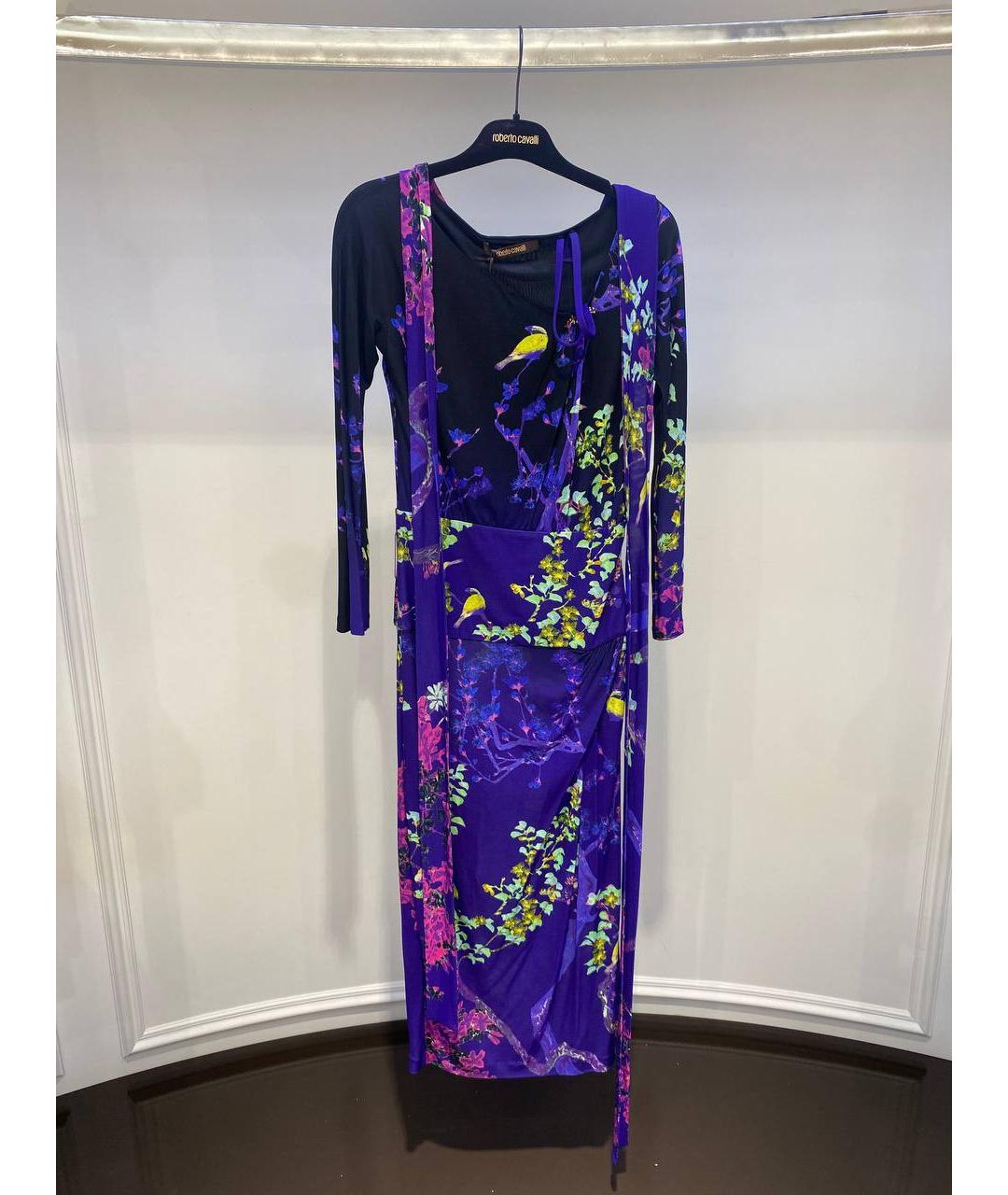 ROBERTO CAVALLI Мульти вискозное вечернее платье, фото 4