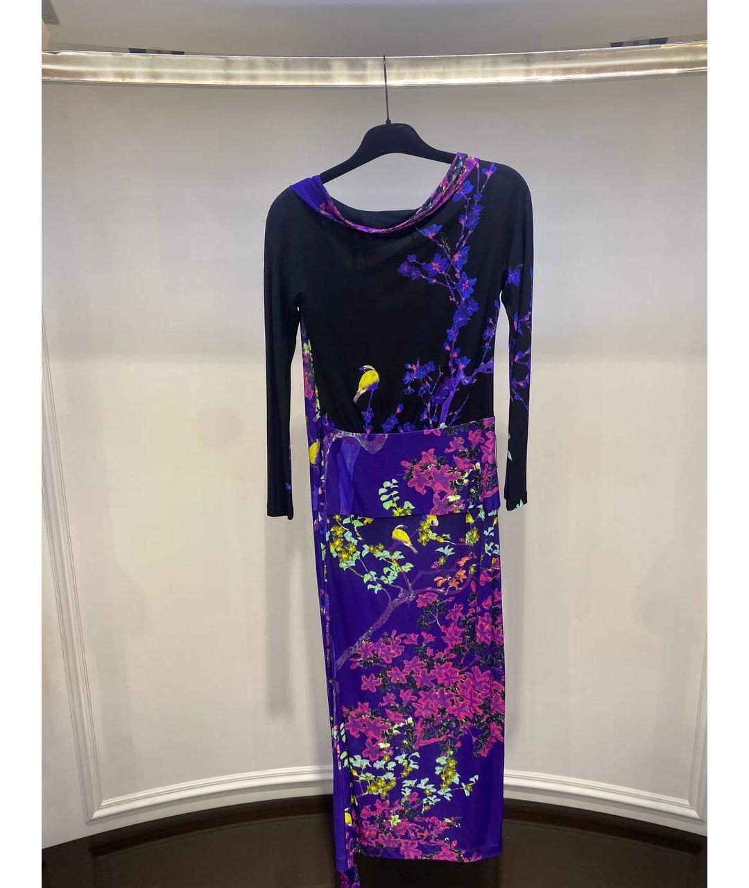 ROBERTO CAVALLI Мульти вискозное вечернее платье, фото 3