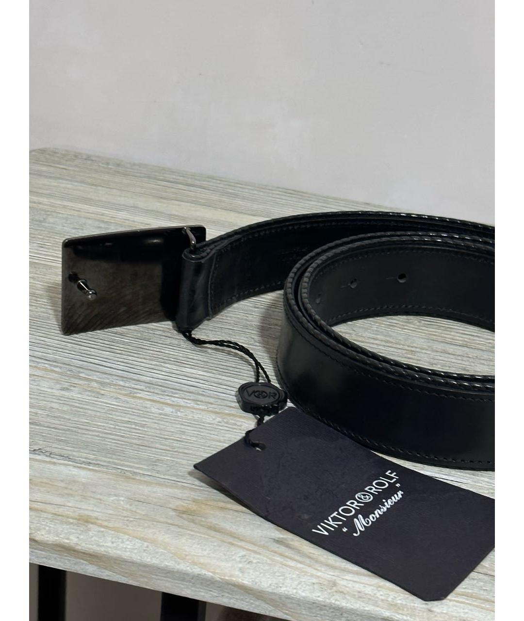 VIKTOR & ROLF Черный кожаный ремень, фото 3