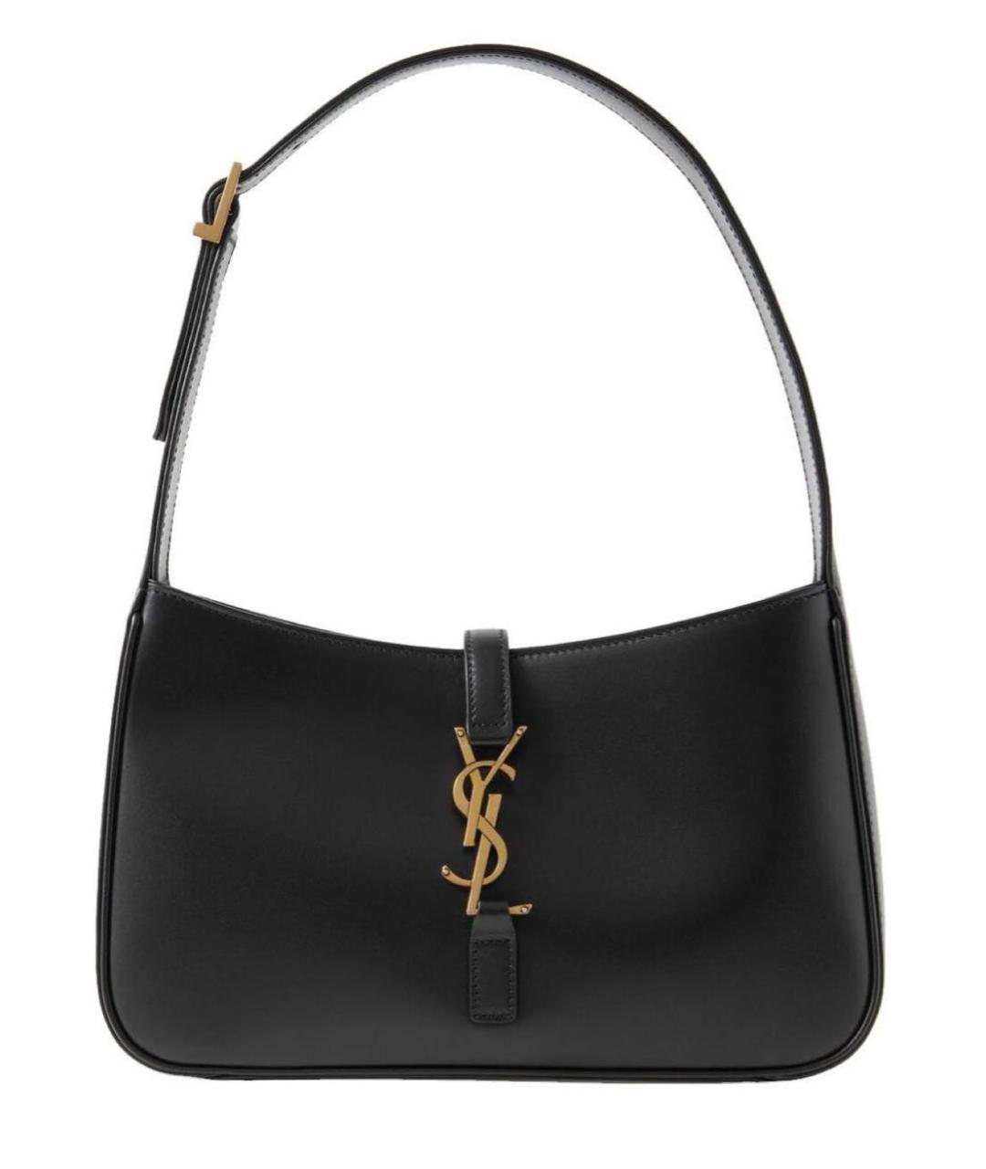 SAINT LAURENT Черная кожаная сумка через плечо, фото 8