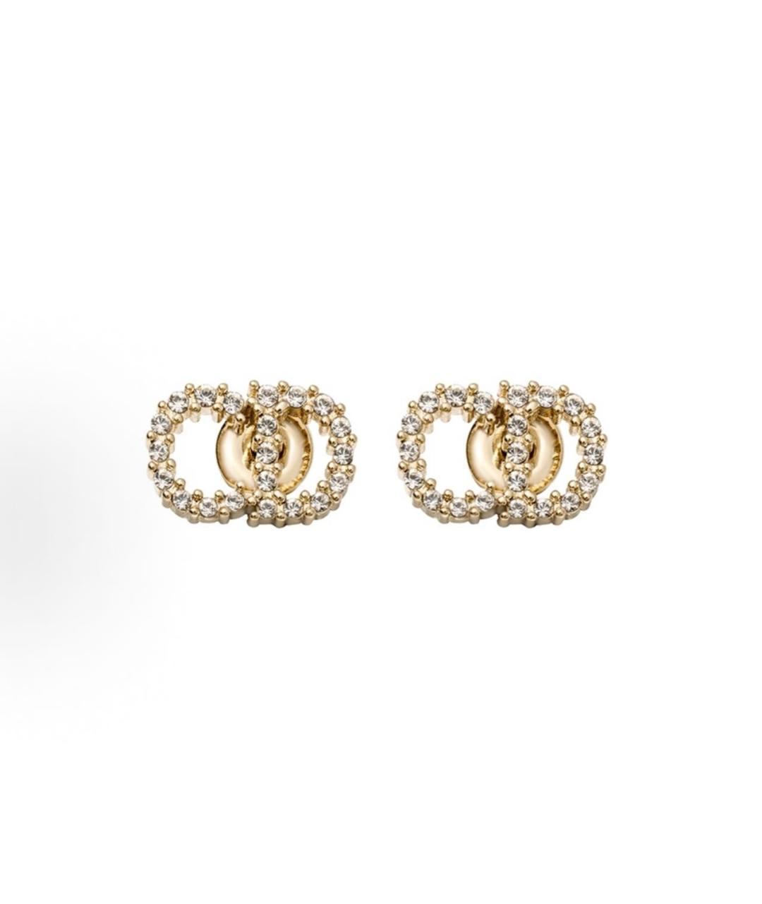 CHRISTIAN DIOR Золотые металлические серьги, фото 5