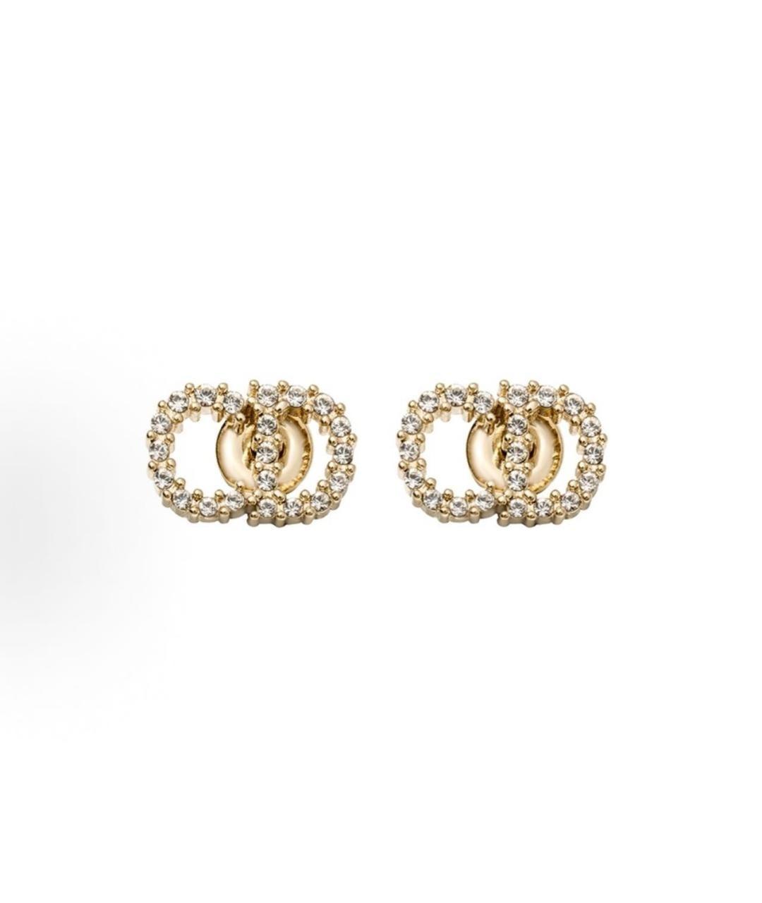 CHRISTIAN DIOR Золотые металлические серьги, фото 1