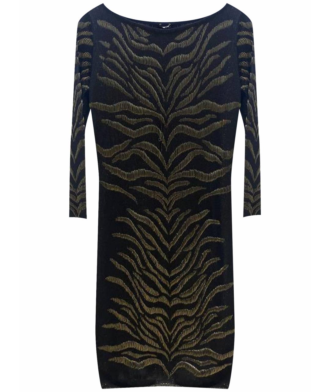 ROBERTO CAVALLI Черное шерстяное платье, фото 1