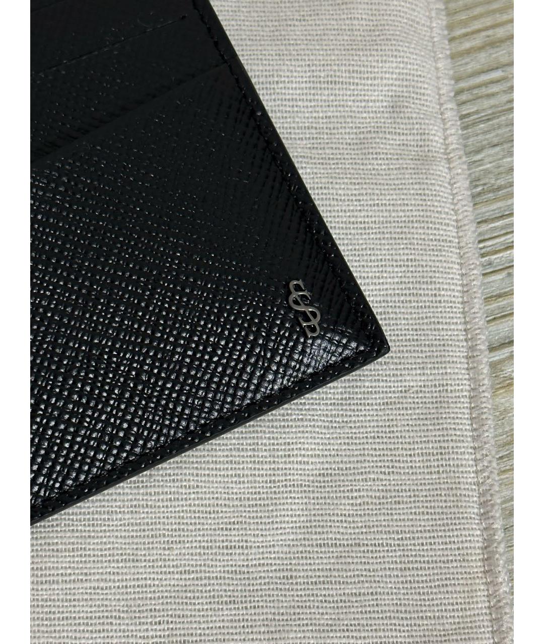 SERAPIAN Черный кожаный кардхолдер, фото 3