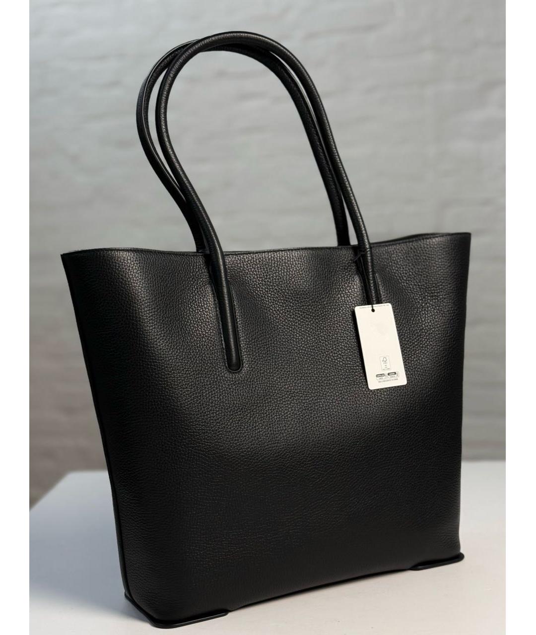 FURLA Черная кожаная сумка с короткими ручками, фото 3