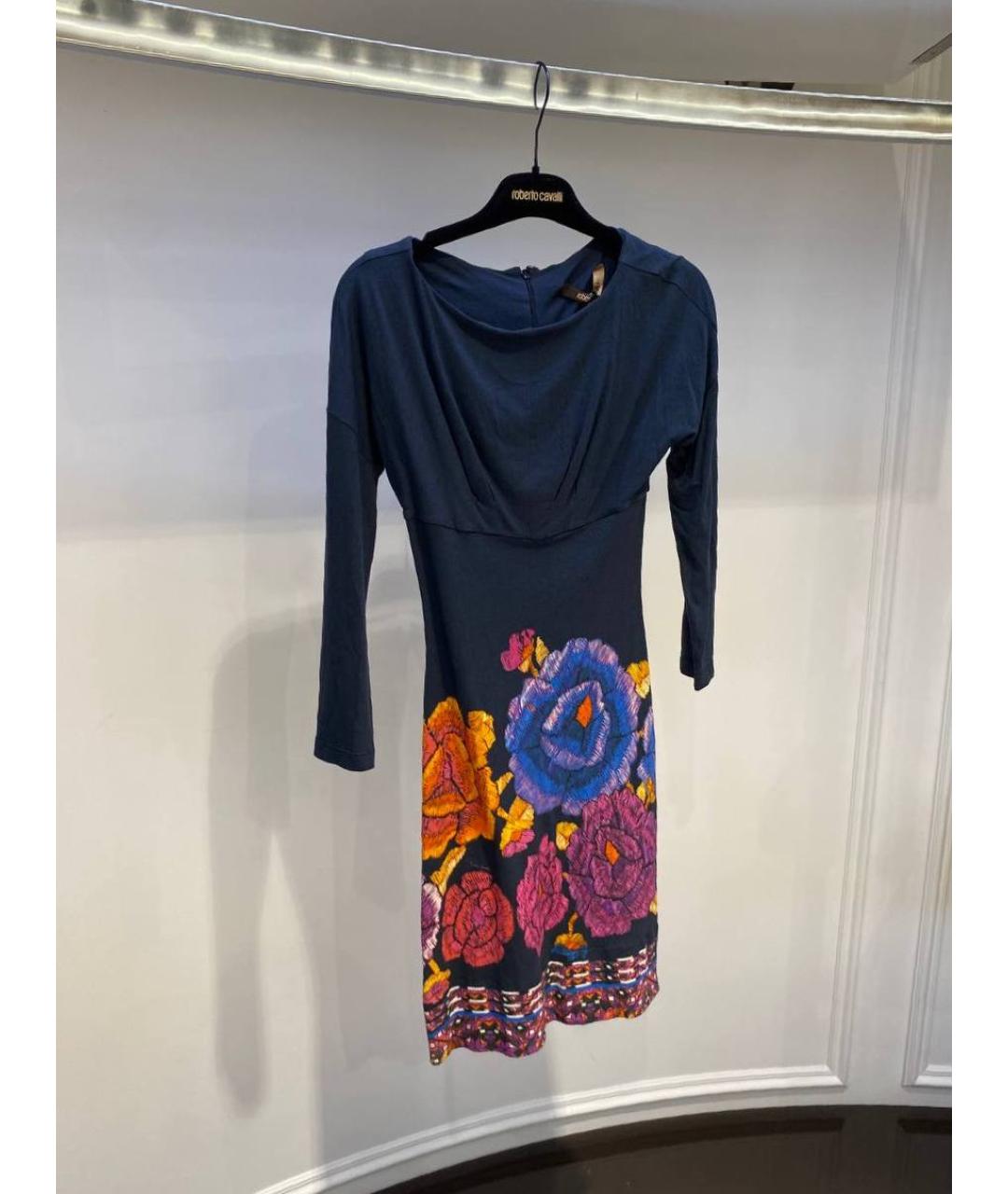 ROBERTO CAVALLI Мульти хлопковое платье, фото 2