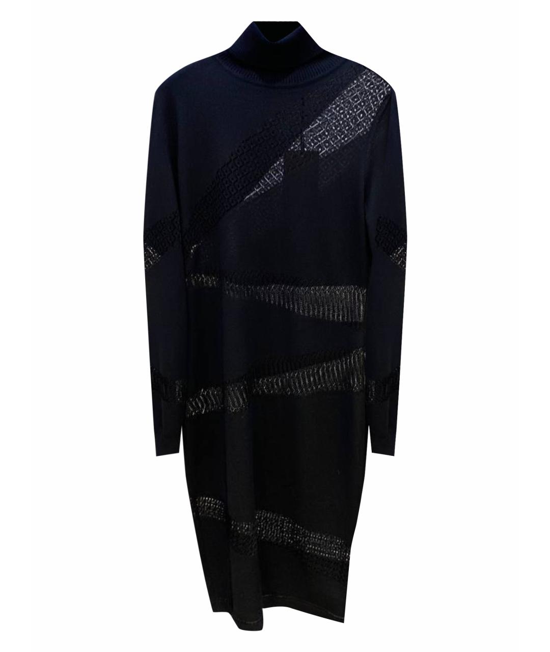ROBERTO CAVALLI Черное шерстяное платье, фото 1